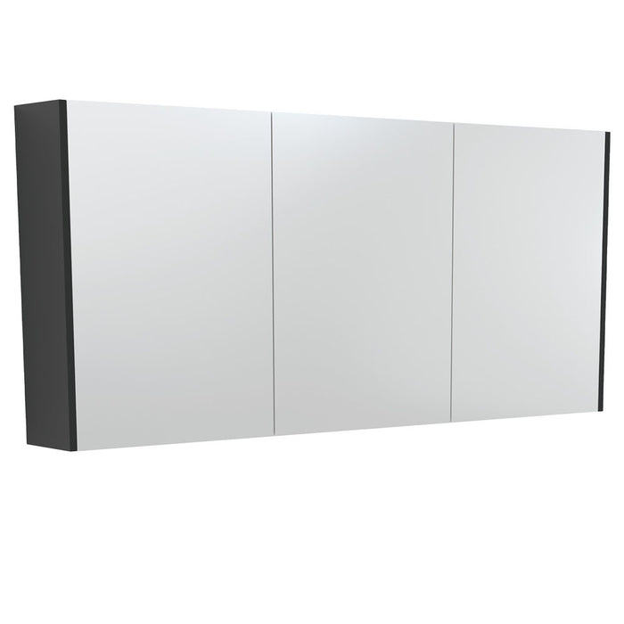 600-1500*670*180mm Fienza Satin Black Copper-free Glass Rectangle Pencil Edge Shaving Cabinet