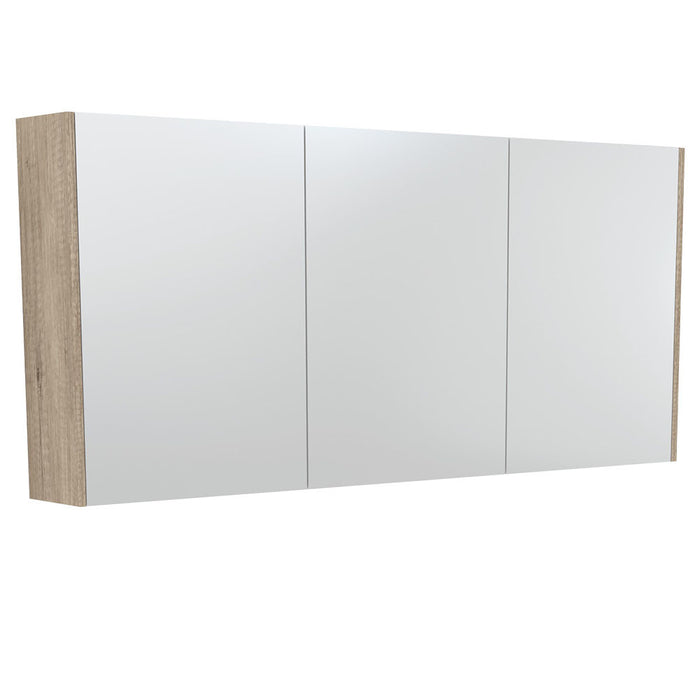 600-1500*670*180mm Fienza Scandi Oak Copper-free Glass Rectangle Pencil Edge Shaving Cabinet