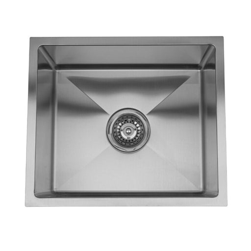 380*440*230mm BK Arcko LUX Top Mount / Under Mount Chrome Square Stainless Steel Single Bowl 304 Laundry Kitchen Sink - HD reno