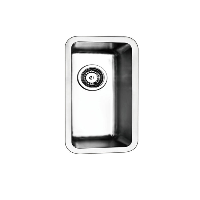 440*240*200mm BK Traditionell 304 Stainless Steel Chrome Square Top Mount / Under Mount Single Bowl Laundry Kitchen Sink - HD reno