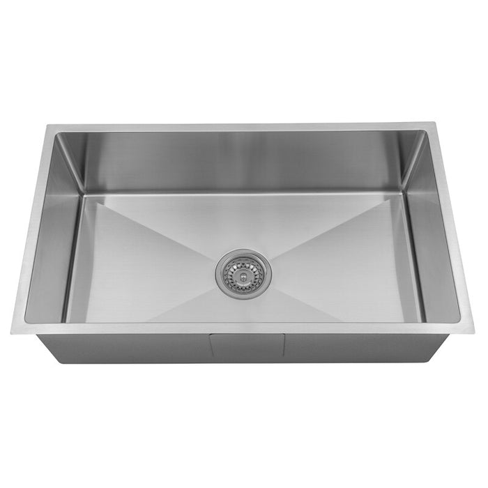 720*440*230mm BK Arcko LUX Top Mount / Under Mount Chrome Square 304 Stainless Steel Single Bowl Laundry Kitchen Sink - HD reno