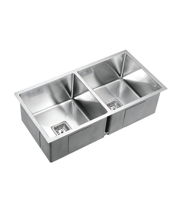 1000*450*235mm 1.2mm 304 Stainless Steel Top/Under Mount Square Waste Double Bowl Kitchen Sink