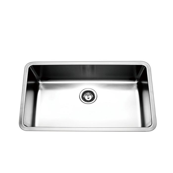 440*740*200mm BK Traditionell 304 Stainless Steel Chrome Square Top Mount / Under Mount Single Bowl Laundry Kitchen Sink - HD reno
