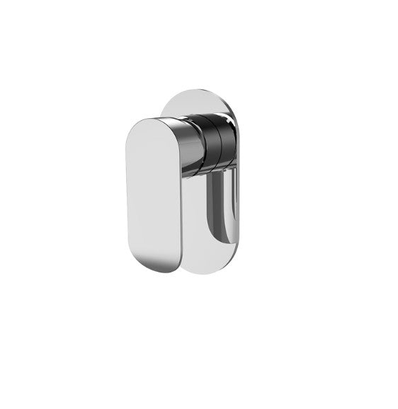 BK Chrome/Matt Black/Brushed Nickel Brass Oval Curve Handle Shower/Wall Mixer - HD reno