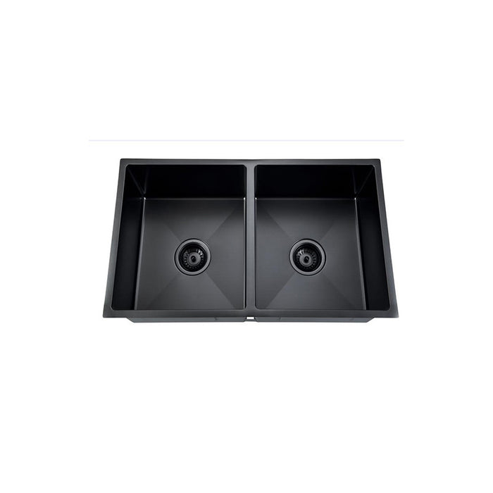 760*440*230mm Arcko LUX Stainless Steel Round Top Mount / Under Mount Chrome Brushed Gold Matt Black Wirh Drainer Double Bowls Laundry Kitchen Sink - HD reno
