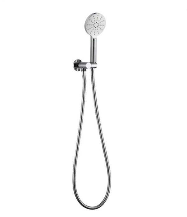 BK Rund Brass Chrome/Matt Black/Brushed Nickel/Brushed Gold/Brushed Gunmetal Round On Bracket Handheld Showers - HD reno