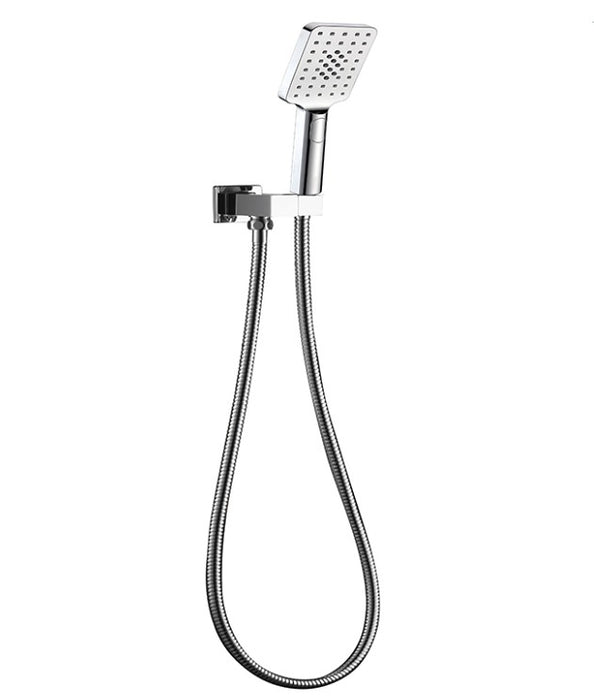 BK Eckig Brass Chrome/Matt Black/Brushed Nickel/Brushed Gunmetal Square On Bracket Handheld Showers - HD reno