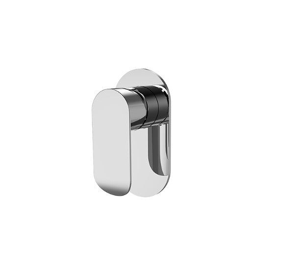 BK Chrome/Matt Black/Brushed Nickel Brass Oval Curve Handle Shower/Wall Mixer - HD reno