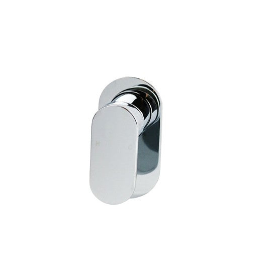 BK Chrome/Matt Black/Brushed Nickel Brass Oval Handle Shower Wall Mixer - HD reno