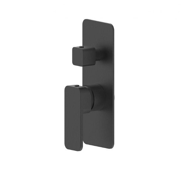 BK Kasten Chrome/Matt Black/Brushed Nickel/Brushed Gun Metal/Brushed Bronze Brass Square Shower/Wall Mixer With Diverter - HD reno