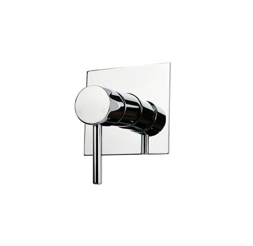 BK Rund Chrome/Matt Black Premium Brass Round Bath/Shower Wall Mixer - HD reno
