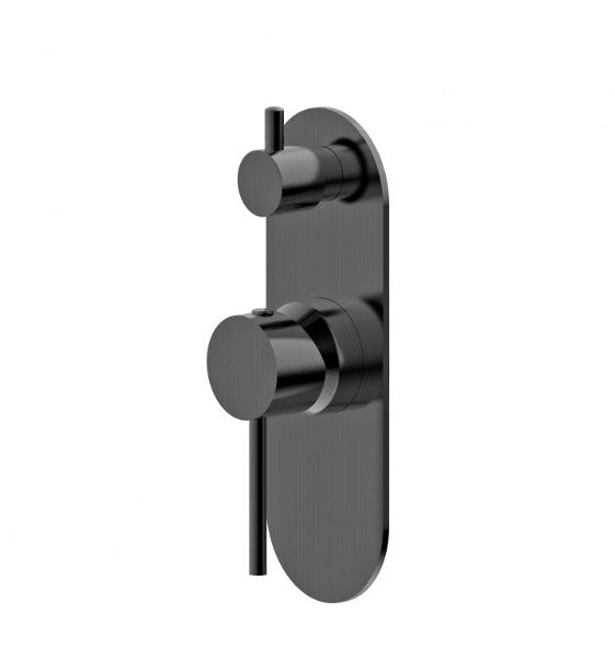 BK Morgan Chrome/Matt Black/Brushed Nickel/Brushed Gold/Brushed Bronze/Brushed Gun Metal Brass Round Shower/Wall Mixer With Diverter - HD reno