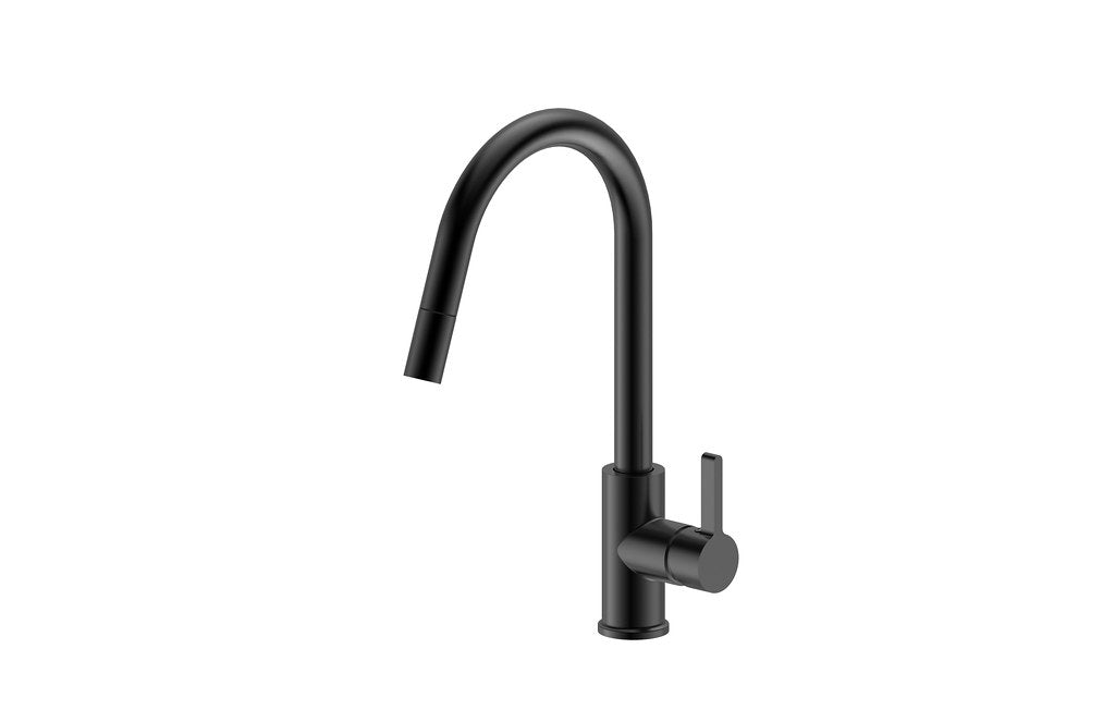 BK Morgan Rund Chrome/Matt Black/Brushed Nickel/Brushed Gold/Gunmetal Grey/Brushed Bronze Pull Out Tall Basin Mixer - HD reno
