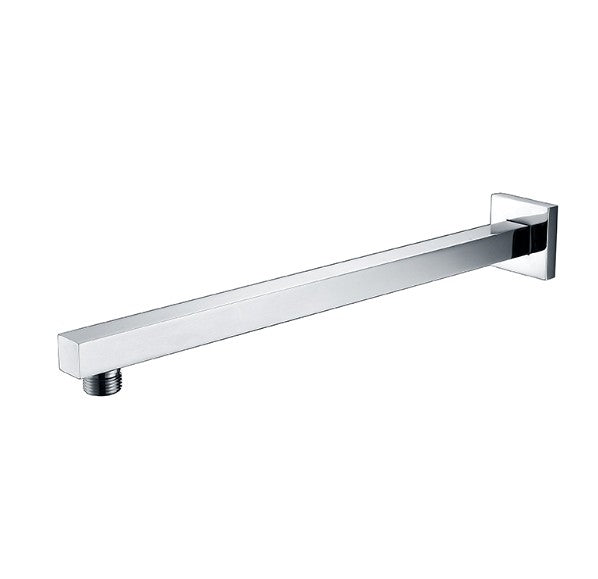 400mm BK Eckig Brass Chrome/Matt Black Square Wall Shower Droppers & Arms - HD reno