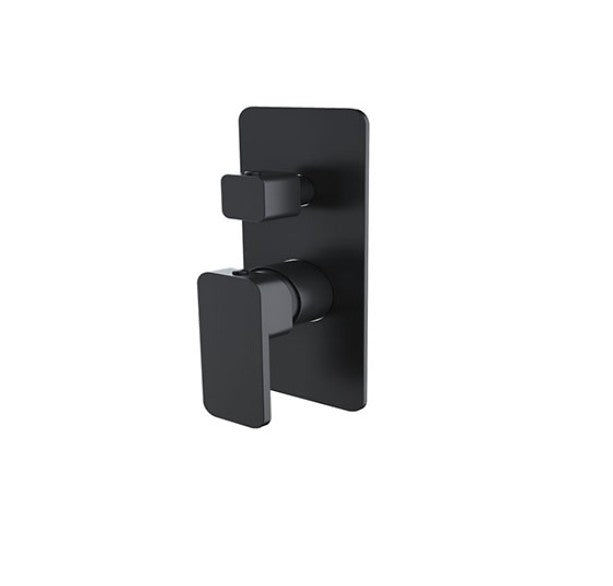 BK Kasten Chrome/Matt Black/Brushed Nickel/Brushed Gun Metal/Brushed Bronze Brass Square Shower/Wall Mixer With Diverter - HD reno