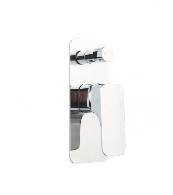 BK Kompakt Eckig Chrome/Matt Black/Brushed Nickel Brass Square Shower/Wall Mixer With Diverter - HD reno