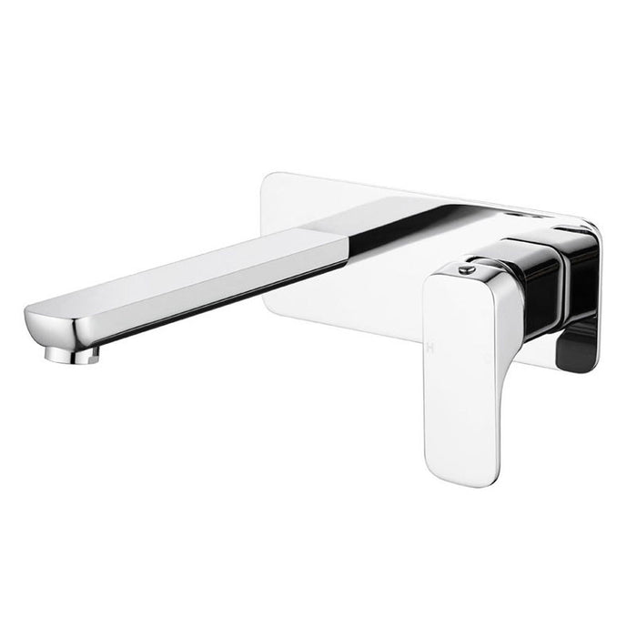 BK Kompakt Eckig Chrome/Matt Black/Brushed Nickel Brass Square Bath/Basin Shower Wall Mixer With Spout - HD reno
