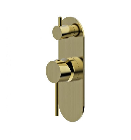 BK Morgan Chrome/Matt Black/Brushed Nickel/Brushed Gold/Brushed Bronze/Brushed Gun Metal Brass Round Shower/Wall Mixer With Diverter - HD reno