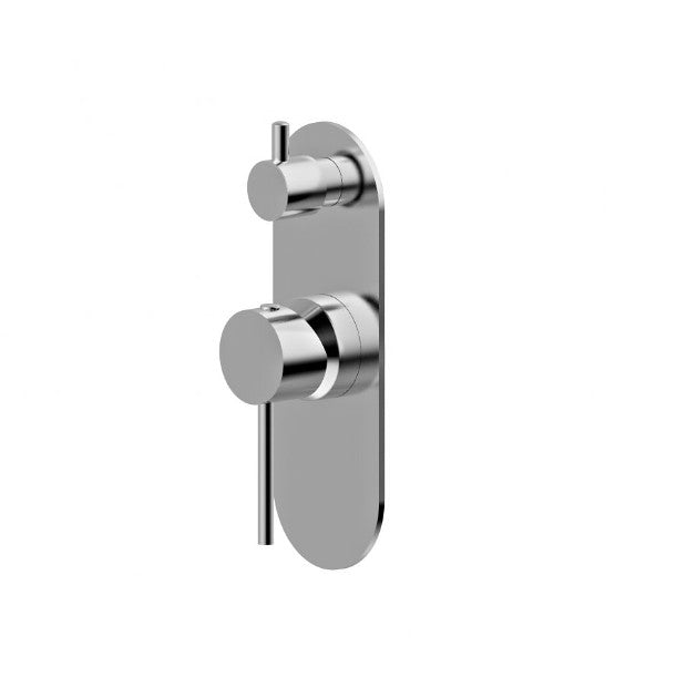 BK Morgan Chrome/Matt Black/Brushed Nickel/Brushed Gold/Brushed Bronze/Brushed Gun Metal Brass Round Shower/Wall Mixer With Diverter - HD reno