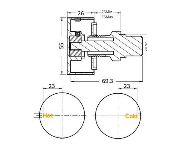 BK QI Rund Progressive Chrome/Matt Black/Brushed Nickel/Gunmetal Grey/Brushed Gold Brass Round Bath/Shower Wall Mixer - HD reno