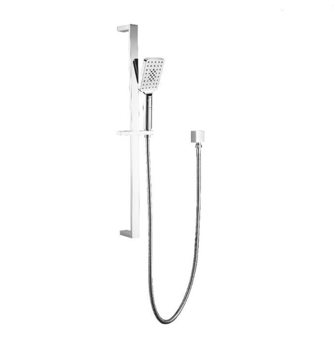 BK Eckig Brass Chrome/Matt Black/Brushed Gun Metal/Brushed Nickel Square Sliding Rail Showers - HD reno