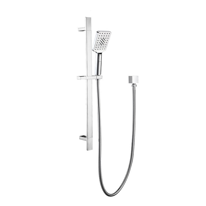 BK Wahlen 10 (Trade) Brass Chrome/Matt Black Square Multifunction Sliding Rail Showers