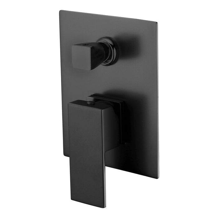 ECKIG SQUARE SHOWER DIVERTOR MIXER Chrome/Matt Black - HD reno