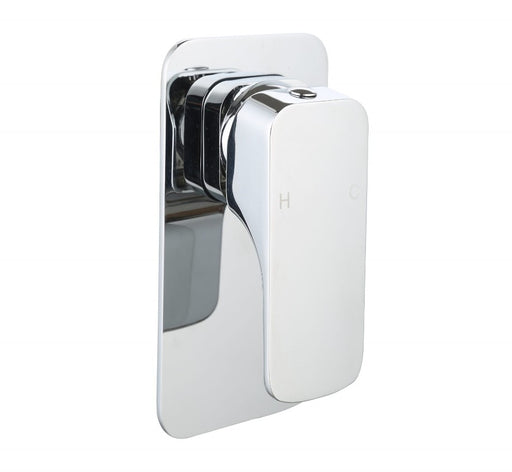 BK Kompakt Eckig Chrome/Matt Black/Brushed Nickel Brass Square Wall Mixer - HD reno