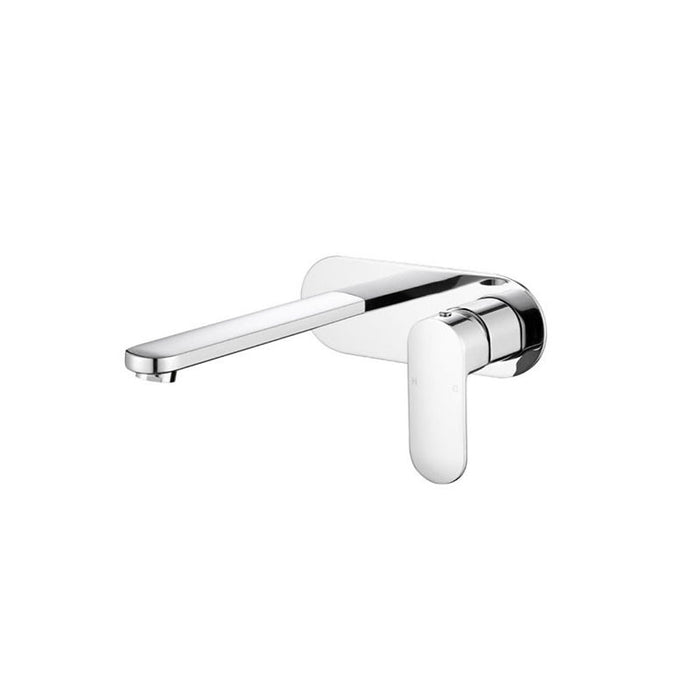 BK Chrome/Matt Black/Brushed Nickel Brass Oval Curve Handle Wall Basin/Bath Mixer With Spout - HD reno