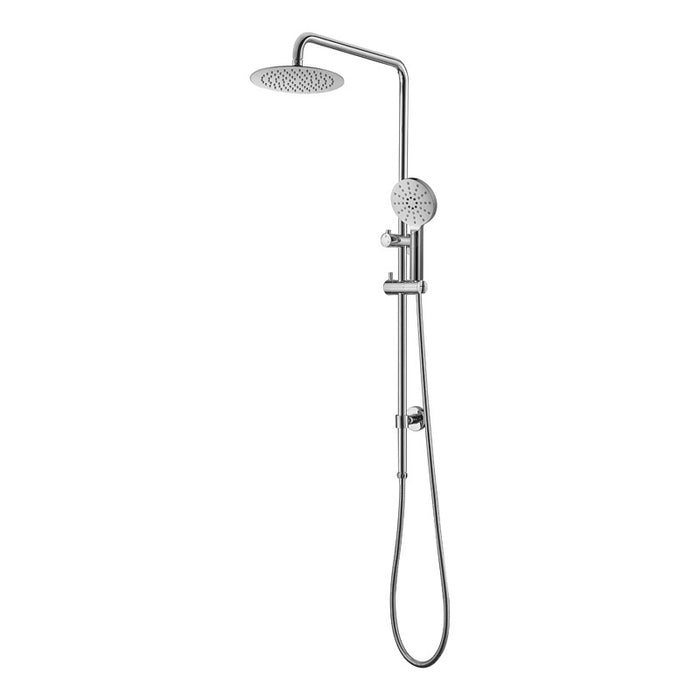 BK Rund Brass Multi-Function Sliding Shower With Overhead Rain Shower Twin Showers - HD reno