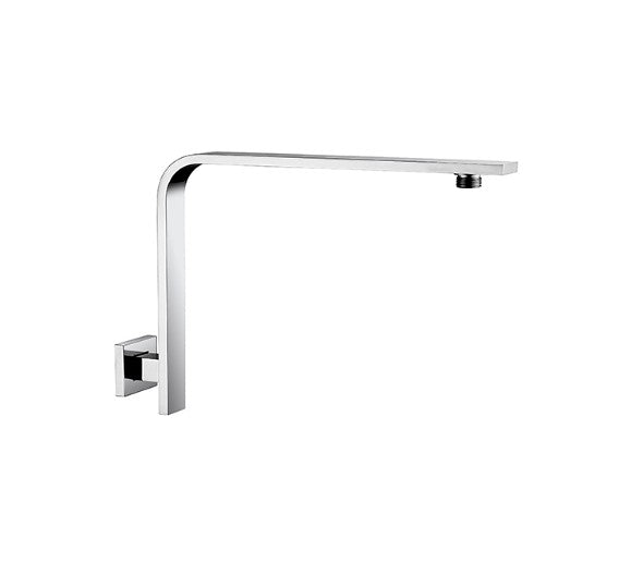 285mm BK Eckig Brass Chrome/Matt Black/Brushed Gun Metal/Brushed Nickel Square Curve Wall Shower Droppers & Arms - HD reno