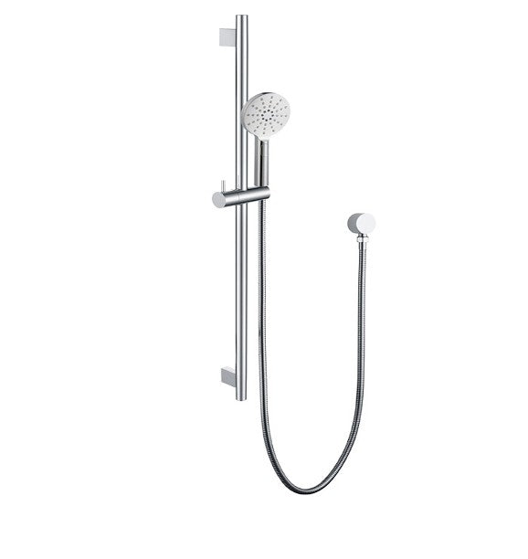 BK Wahlen 10 (Trade) Stainless Steel Chrome Round Multifunction Sliding Rail Showers - HD reno