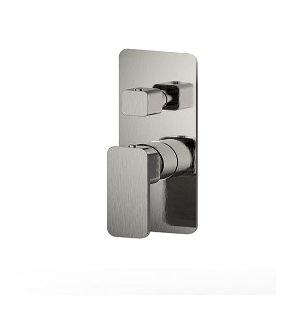 BK Kasten Chrome/Matt Black/Brushed Nickel/Brushed Gun Metal/Brushed Bronze Brass Square Shower/Wall Mixer With Diverter - HD reno