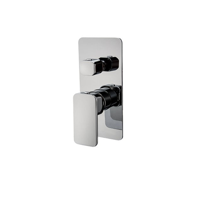 BK Kasten Chrome/Matt Black/Brushed Nickel/Brushed Gun Metal/Brushed Bronze Brass Square Shower/Wall Mixer With Diverter - HD reno