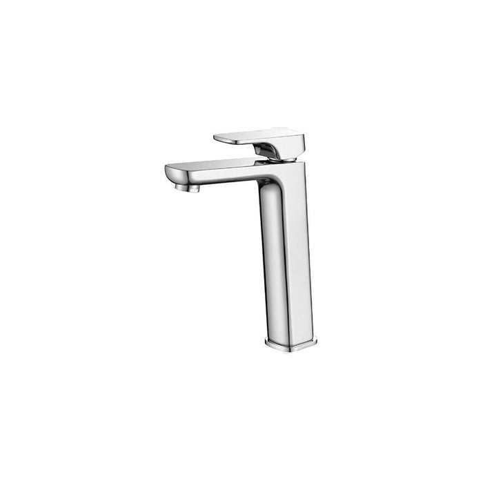 BK Kompakt Eckig Chrome/Matt Black/Brushed Nickel Brass Square Tower Tall Basin Mixer - HD reno