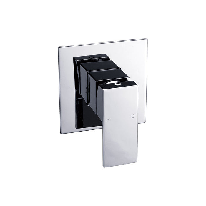 110mm ECKIG SQUARE SHOWER/BATH MIXER Chrome/Matt Black