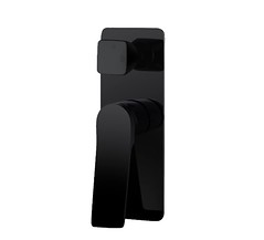 Aquaperla RUSHY Matt Black Solid Brass Square With Diverter Wall Mixer - HD reno