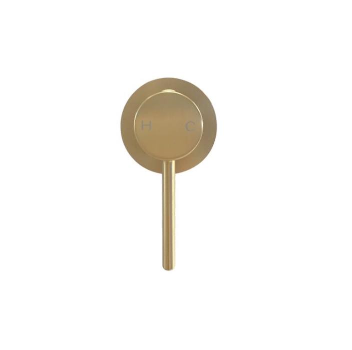 Aquaperla Pentro Chrome/Matt Black/Brushed Gold/Brushed Nickel/Gunmetal Grey Solid Brass Round With 65mm Thin Plate Shower Mixer - HD reno