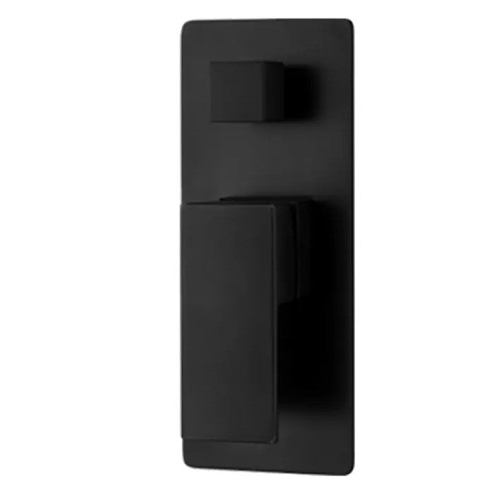INS Taran Chrome/Matt Black Square Wall Diverter Mixer