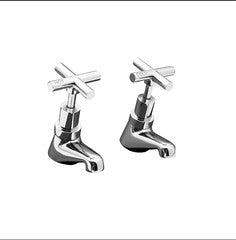 Sabine Pillar Cocks Chrome Solid Brass