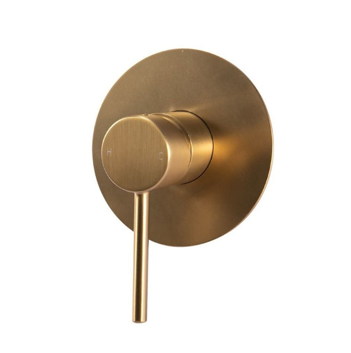 Aquaperla Pentro Chrome/Matt Black/Brushed Gold/Brushed Nickel/Gunmetal Grey Solid Brass Round Shower Mixer - HD reno
