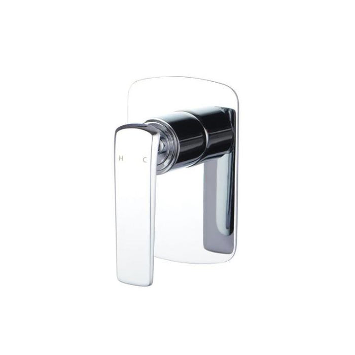 Aquaperla Esperia Chrome/Matt Black/Matt Black and Chrome/Brushed Gold/Brushed Nickel/Gunmetal Grey Solid Brass Square Wall Mixer - HD reno