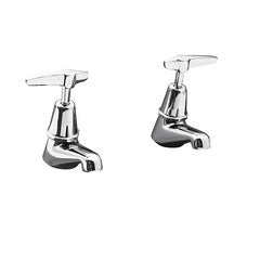 Kirra Lever Pillar Cocks Chrome Solid Brass Cross Handle