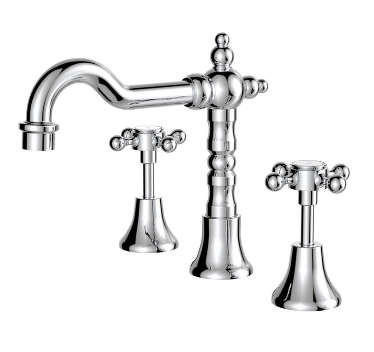 Fienza Lillian Chrome/Matt Black/Brushed Nickel/Urban Brass Solid Brass Swivel Basin Set