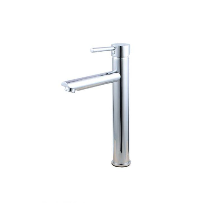Aquaperla Pentro Chrome/Matt Black/Brushed Gold/Brushed Nickel/Gunmetal Grey Solid Brass Round Tall Basin Mixer - HD reno