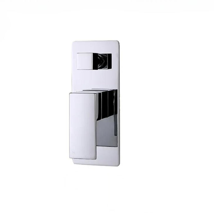 INS Taran Chrome/Matt Black Square Wall Diverter Mixer