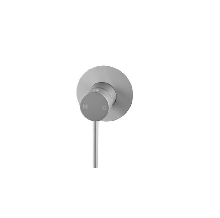 Aquaperla Pentro Chrome/Matt Black/Brushed Gold/Brushed Nickel/Gunmetal Grey Solid Brass Round With 65mm Thin Plate Shower Mixer - HD reno