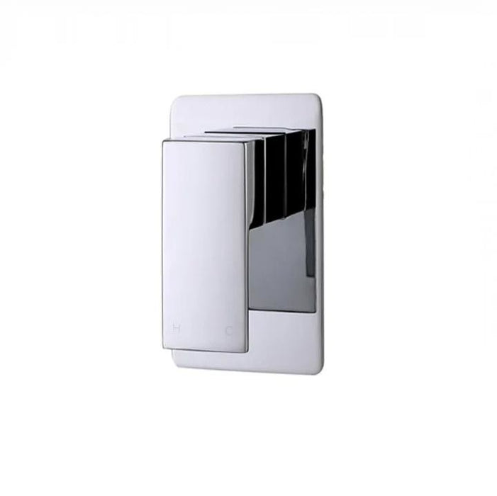INS Taran Chrome/Matt Black Square Shower Wall Mixer