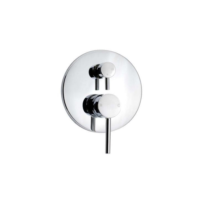 Aquaperla Pentro Chrome/Matt Black/Brushed Gold/Brushed Nickel/Gunmetal Grey Round Solid Brass With Diverter Wall Mixer