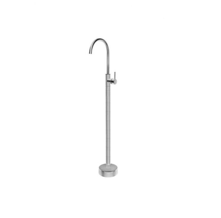 Aquaperla Pentro Chrome/Matt Black/Brushed Gold/Brushed Nickel/Gunmetal Grey Solid Brass Round Freestanding Mixer - HD reno